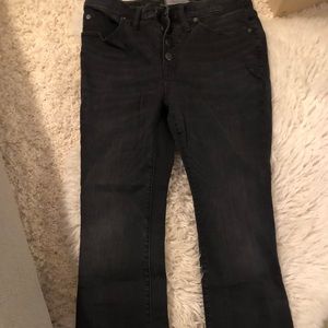 Madewell Black Slightly Cropped Bootleg Jeans